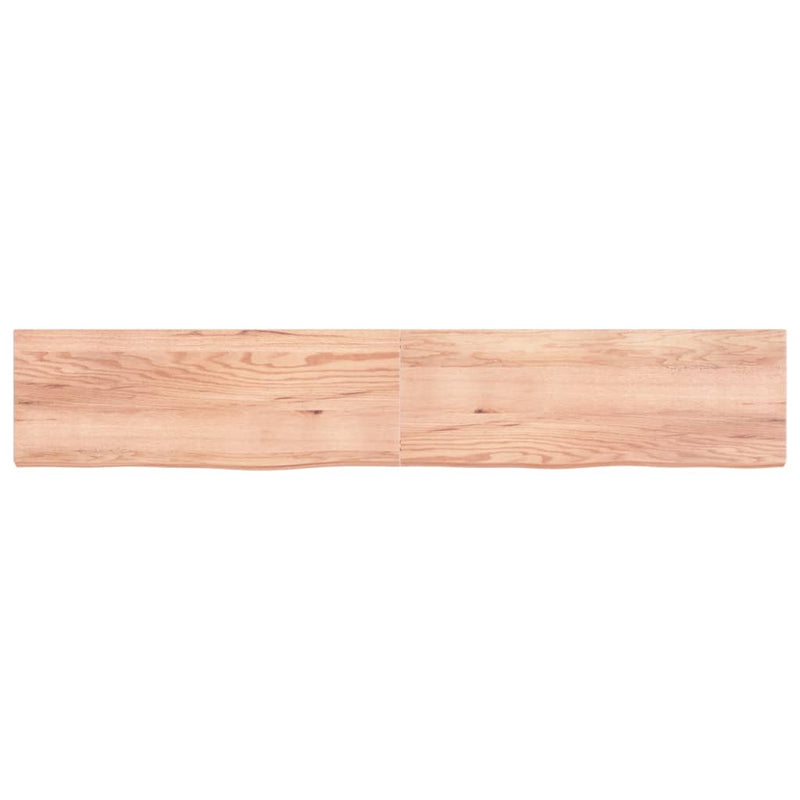 Load image into Gallery viewer, Vidaxl wastafelblad 220x40x(2-6) cm behandeld massief hout lichtbruin
