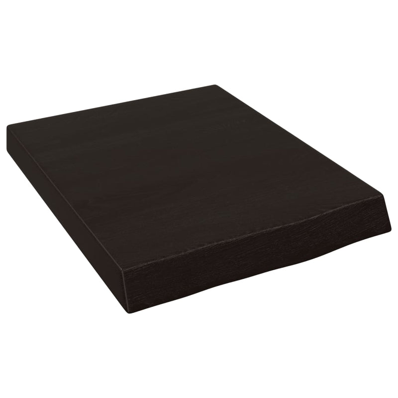 Load image into Gallery viewer, Vidaxl wastafelblad 40x50x(2-6) cm behandeld massief hout donkerbruin

