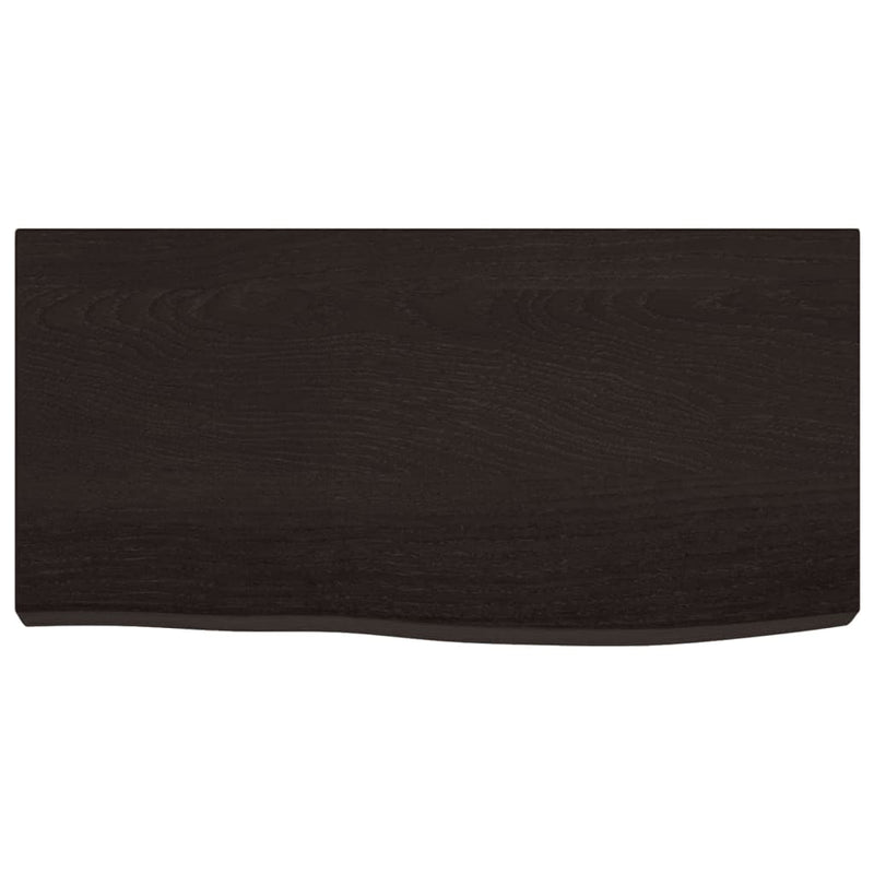 Load image into Gallery viewer, Vidaxl wastafelblad 60x30x(2-6) cm behandeld massief hout donkerbruin
