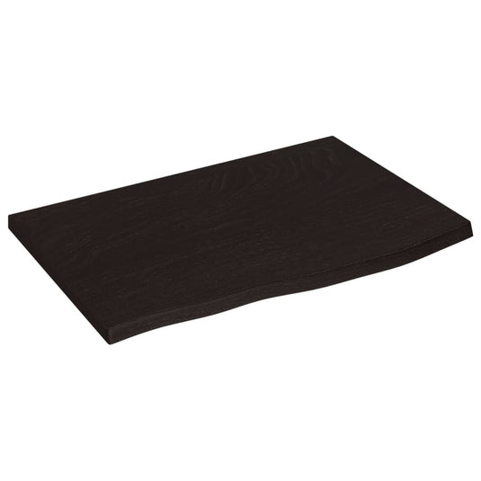 Vidaxl wastafelblad 60x40x2 cm behandeld massief hout donkerbruin