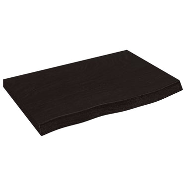 Vidaxl wastafelblad 60x40x(2-6) cm behandeld massief hout donkerbruin