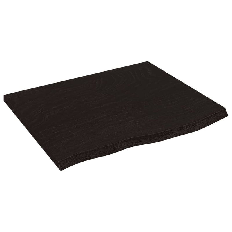 Load image into Gallery viewer, Vidaxl wastafelblad 60x50x2 cm behandeld massief hout donkerbruin
