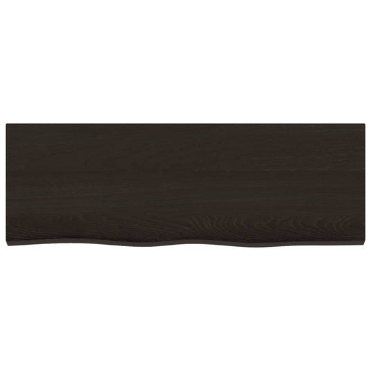 Vidaxl wastafelblad 80x30x(2-4) cm behandeld massief hout donkerbruin