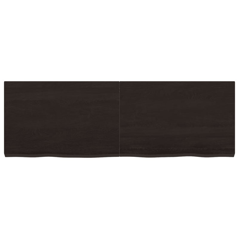 Load image into Gallery viewer, Vidaxl wastafelblad 120x40x(2-4) cm behandeld massief hout donkerbruin
