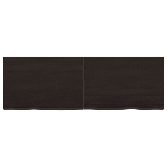 Vidaxl wastafelblad 120x40x(2-4) cm behandeld massief hout donkerbruin