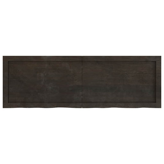 Vidaxl wastafelblad 120x40x(2-6) cm behandeld massief hout donkerbruin