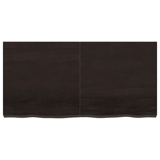 Vidaxl wastafelblad 120x60x(2-6) cm behandeld massief hout donkerbruin