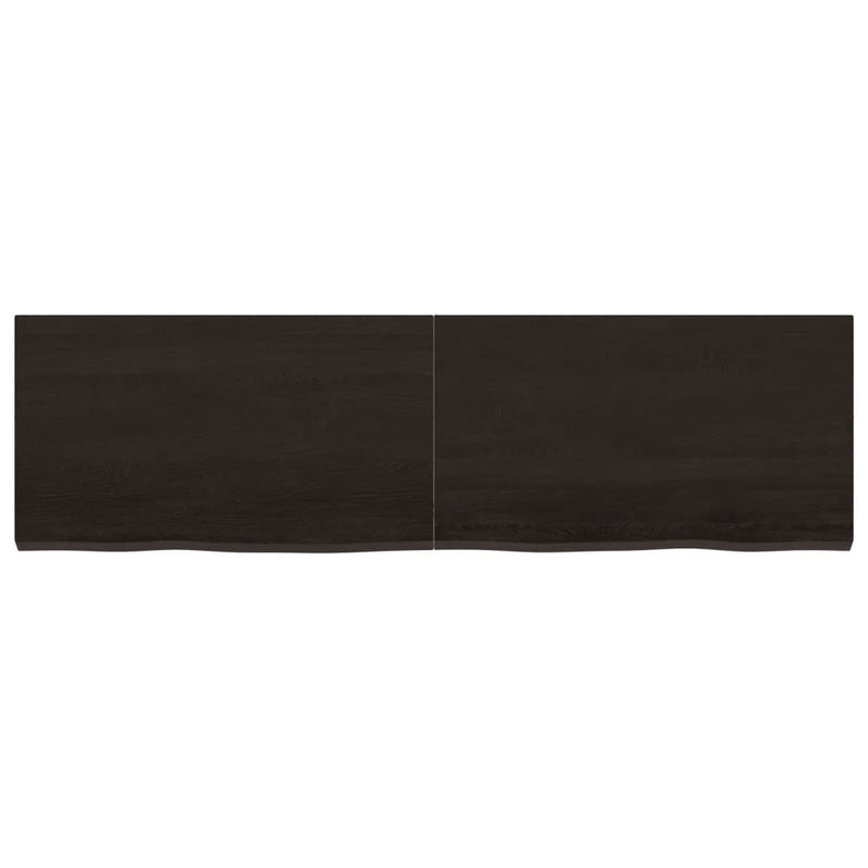 Load image into Gallery viewer, Vidaxl wastafelblad 140x40x(2-4) cm behandeld massief hout donkerbruin
