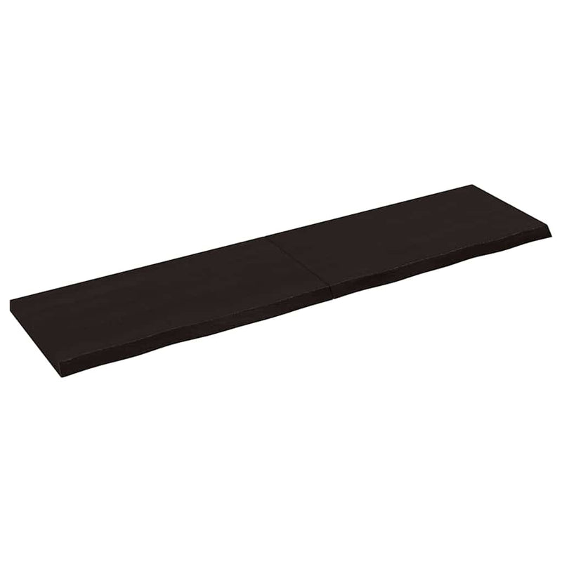 Afbeelding laden in galerijviewer, Vidaxl wastafelblad 160x40x(2-4) cm behandeld massief hout donkerbruin
