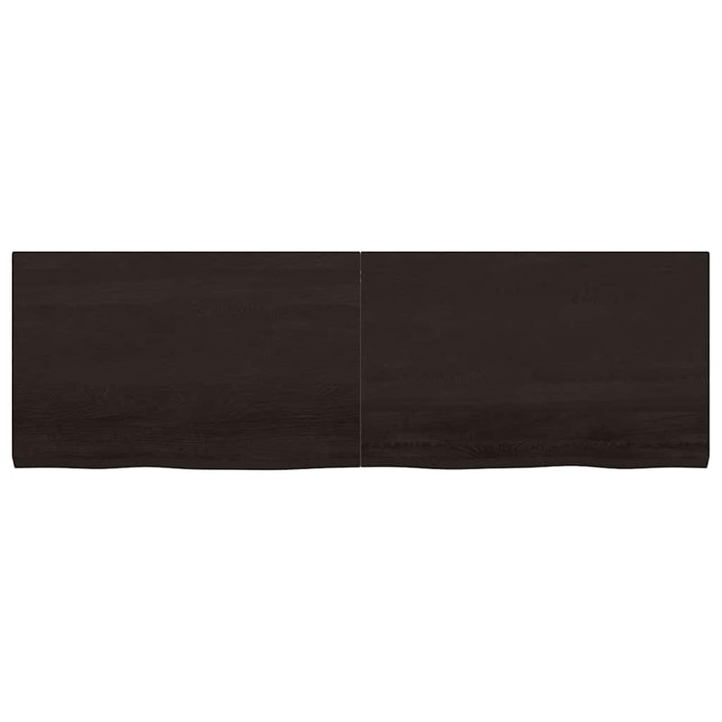 Load image into Gallery viewer, Vidaxl wastafelblad 160x50x(2-4) cm behandeld massief hout donkerbruin
