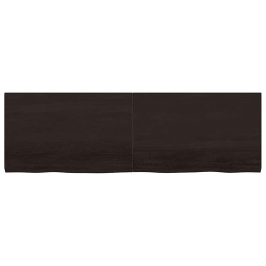 Vidaxl wastafelblad 160x50x(2-4) cm behandeld massief hout donkerbruin