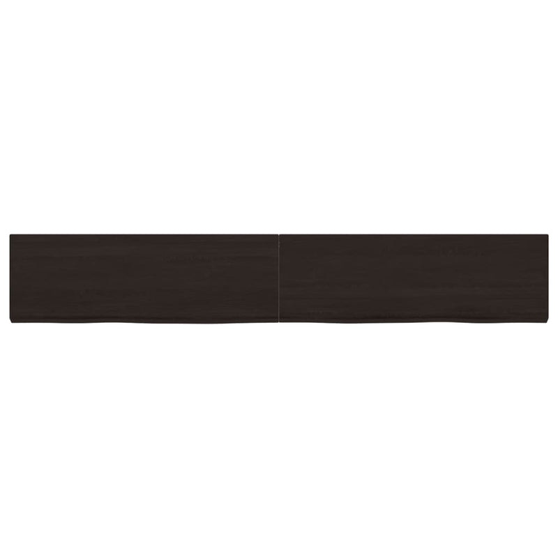 Load image into Gallery viewer, Vidaxl wastafelblad 180x30x(2-4) cm behandeld massief hout donkerbruin
