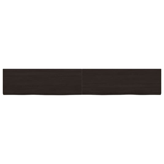 Vidaxl wastafelblad 180x30x(2-6) cm behandeld massief hout donkerbruin