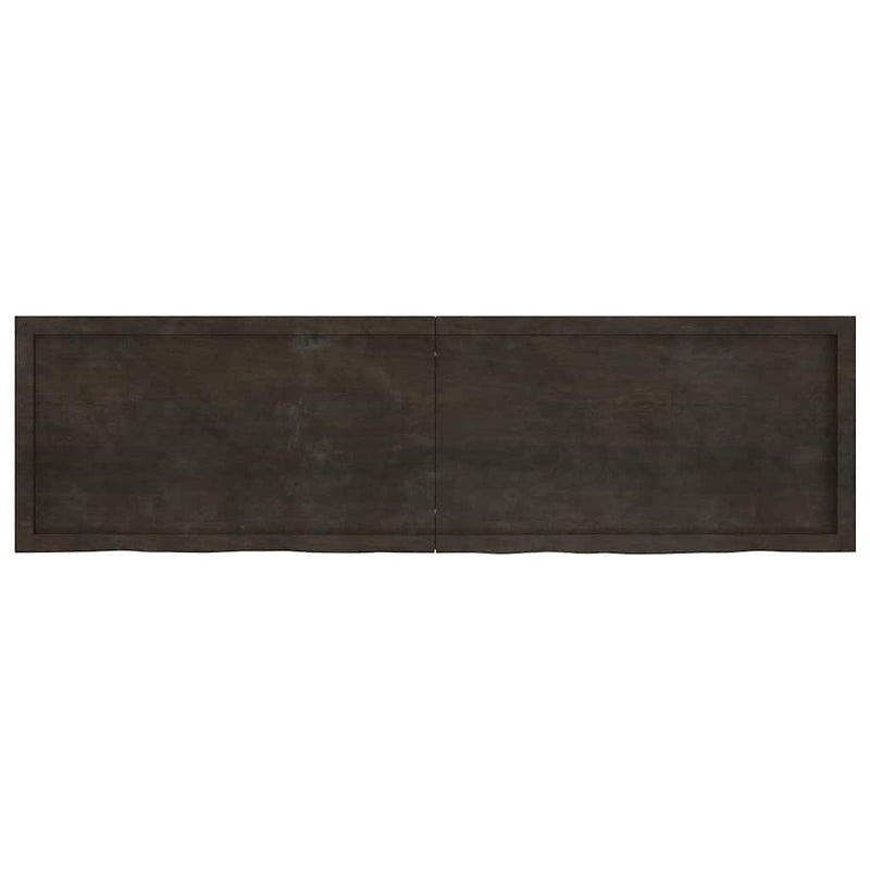 Load image into Gallery viewer, Vidaxl wastafelblad 180x50x(2-4) cm behandeld massief hout donkerbruin
