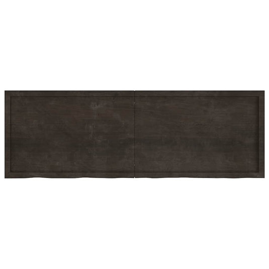 Vidaxl wastafelblad 180x60x(2-4) cm behandeld massief hout donkerbruin