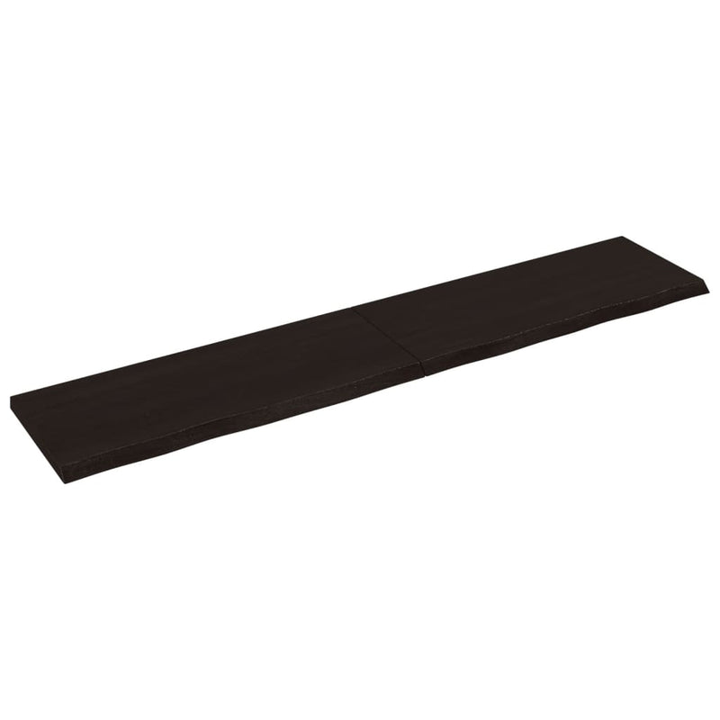 Load image into Gallery viewer, Vidaxl wastafelblad 200x40x(2-4) cm behandeld massief hout donkerbruin
