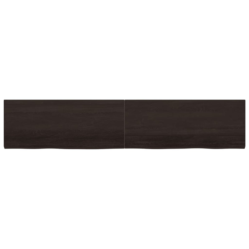 Load image into Gallery viewer, Vidaxl wastafelblad 200x40x(2-4) cm behandeld massief hout donkerbruin
