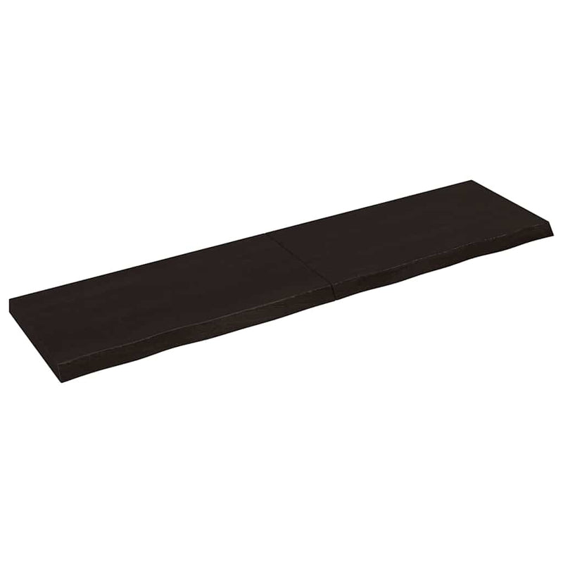 Load image into Gallery viewer, Vidaxl wastafelblad 200x50x(2-6) cm behandeld massief hout donkerbruin
