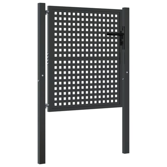 VidaXL Poort 105x150 cm staal antracietkleurig