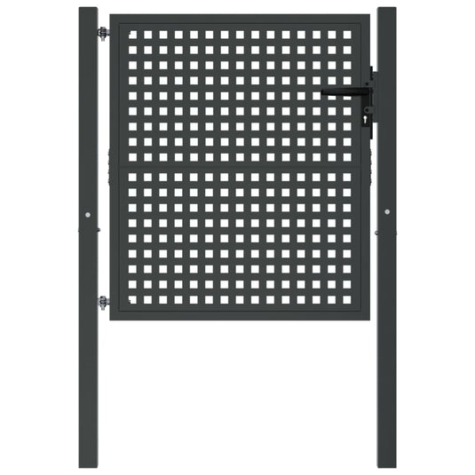 VidaXL Poort 105x150 cm staal antracietkleurig