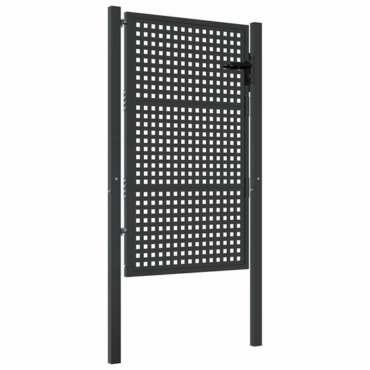 Vidaxl tuinpoort antraciet 100x125 cm staal