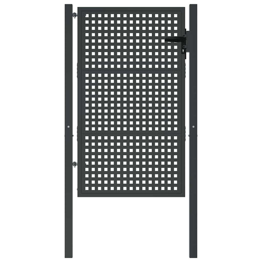 Vidaxl tuinpoort antraciet 100x125 cm staal