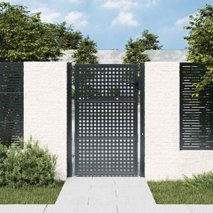 Vidaxl tuinpoort antraciet 100x125 cm staal
