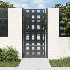 VidaXL Poort 105x225 cm staal antracietkleurig