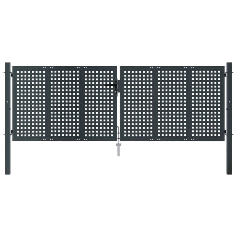 Load image into Gallery viewer, VidaXL Poort 300x125 cm staal antracietkleurig
