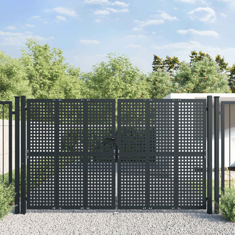 Load image into Gallery viewer, VidaXL Poort 300x200 cm staal antracietkleurig

