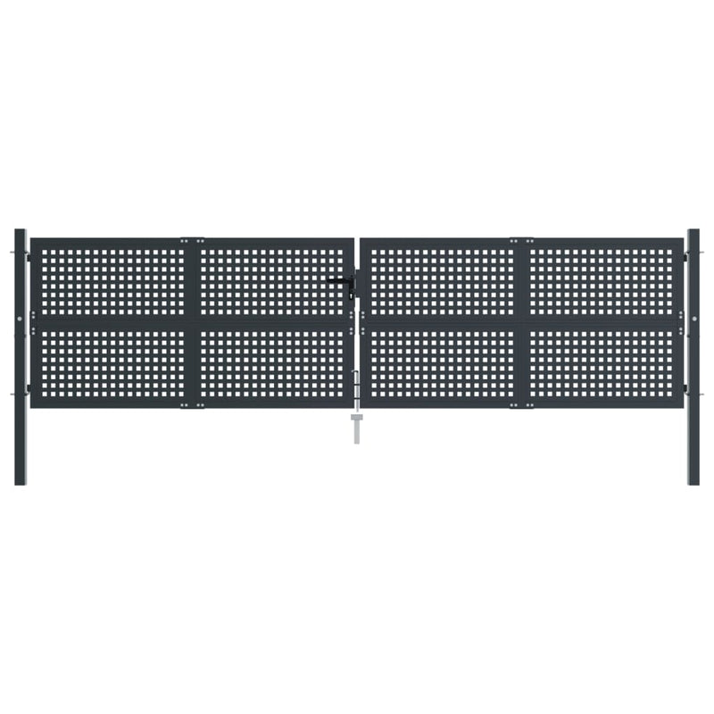 Load image into Gallery viewer, VidaXL Poort 400x125 cm staal antracietkleurig
