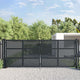 VidaXL Poort 400x175 cm staal antracietkleurig