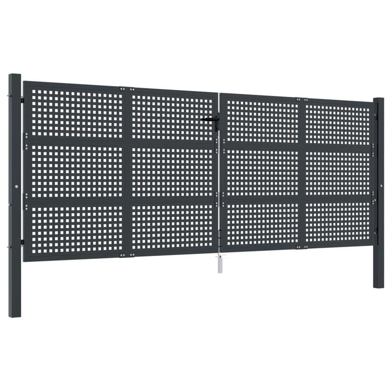 Load image into Gallery viewer, VidaXL Poort 400x200 cm staal antracietkleurig
