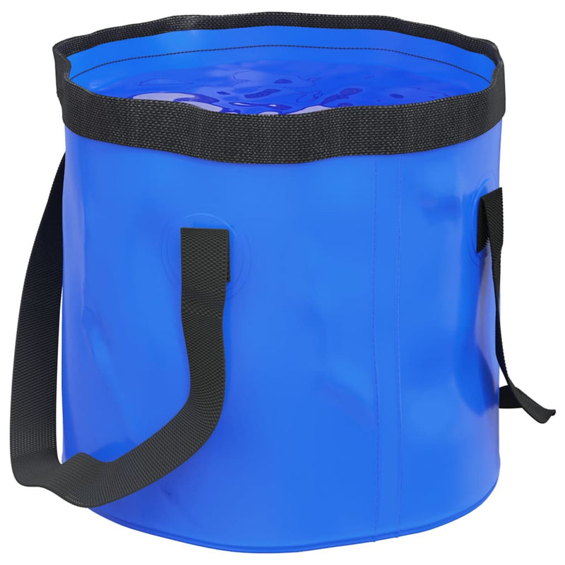 Load image into Gallery viewer, Vidaxl emmers 2 st inklapbaar 30 l pvc blauw
