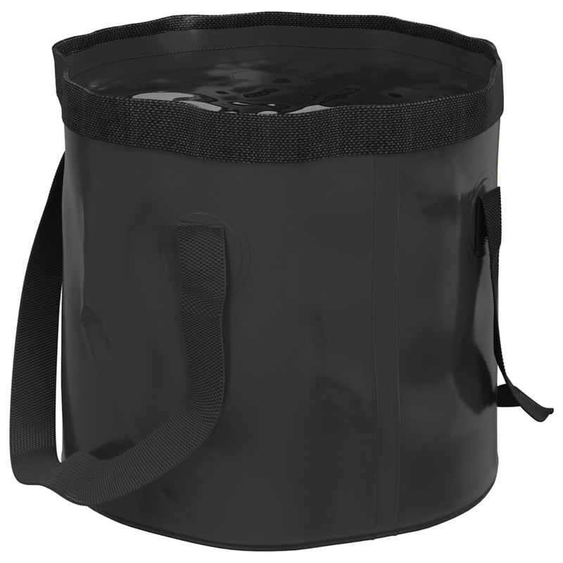 Load image into Gallery viewer, Vidaxl emmers 2 st inklapbaar 30 l pvc zwart
