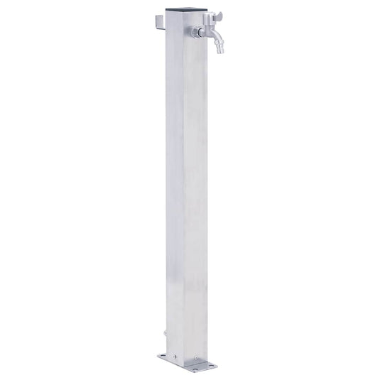 Vidaxl waterzuil vierkant 100 cm roestvrij staal
