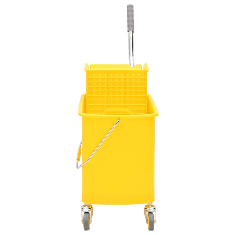 Load image into Gallery viewer, VidaXL Dweilemmer met wringer en wielen 20 L polypropeen geel
