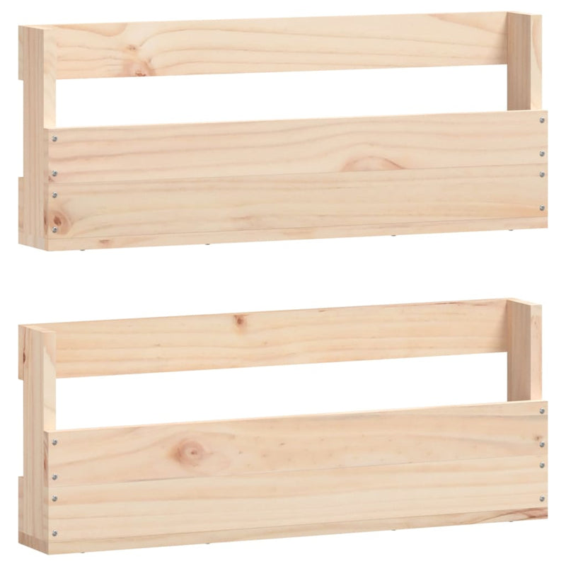 Afbeelding laden in galerijviewer, Vidaxl wandschoenenrekken 2 st 59x9x23 cm massief grenenhout
