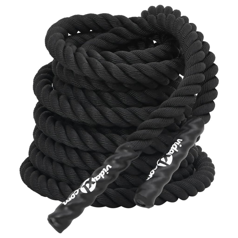 Load image into Gallery viewer, Vidaxl battle rope zwart 15 m 11 kg polyester
