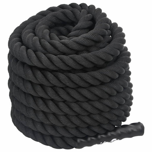 Vidaxl battle rope zwart 15 m 11 kg polyester