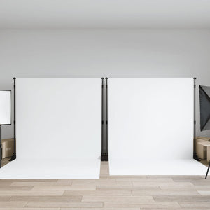Vidaxl achtergrondstandaards 2 st 305x243 cm staal zwart