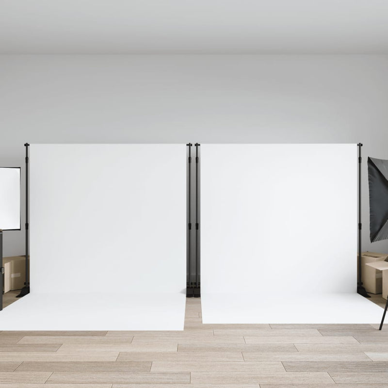 Load image into Gallery viewer, Vidaxl achtergrondstandaards 2 st 305x243 cm staal zwart
