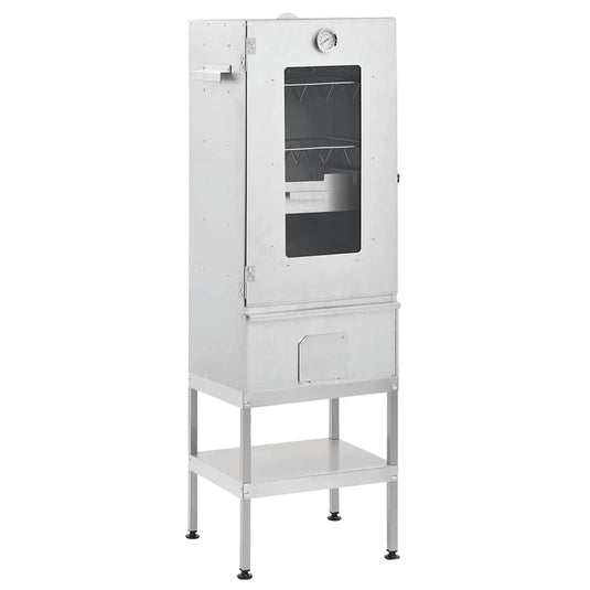 Vidaxl bbq-rookoven met tafel gegalvaniseerd staal