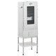Vidaxl bbq-rookoven met tafel gegalvaniseerd staal