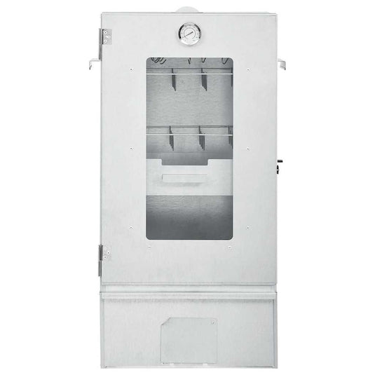 Vidaxl bbq-rookoven met tafel gegalvaniseerd staal