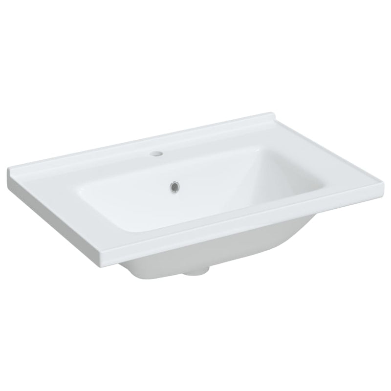 Load image into Gallery viewer, Vidaxl wastafel rechthoekig 71x48x19,5 cm keramiek wit
