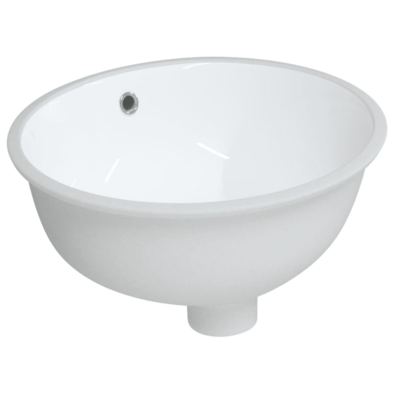 Load image into Gallery viewer, Vidaxl wastafel ovaal 38,5x33,5x19 cm keramiek wit
