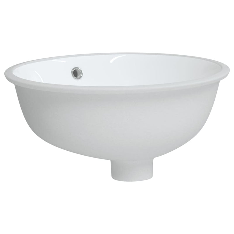 Load image into Gallery viewer, Vidaxl wastafel ovaal 38,5x33,5x19 cm keramiek wit
