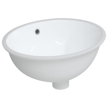 Vidaxl wastafel ovaal 43x35x19 cm keramiek wit