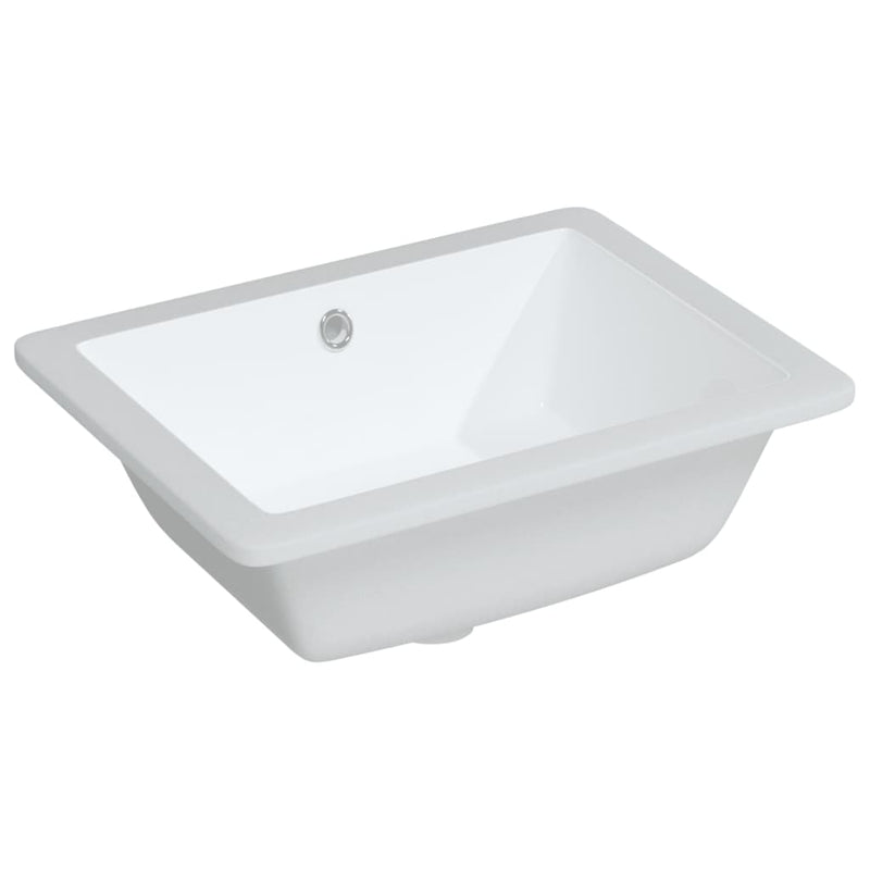 Load image into Gallery viewer, Vidaxl wastafel rechthoekig 46,5x35x18 cm keramiek wit
